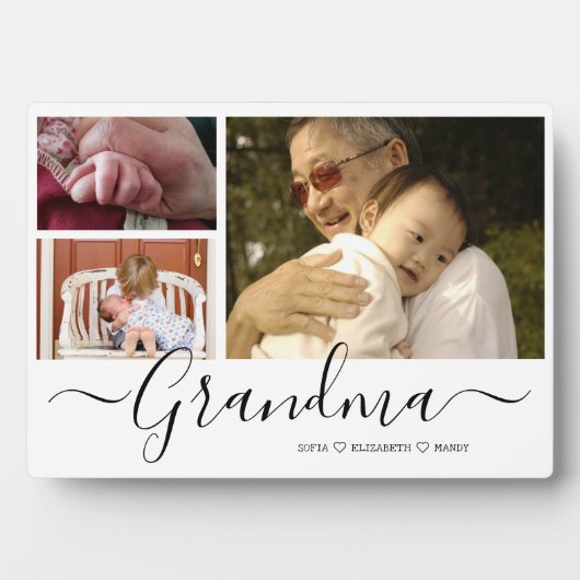 Custom Oma Foto Collage Plaque - Geschenk für Nana Fotoplatte (Vorderseite)