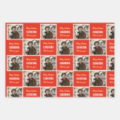 Custom Oma Foto Funny Picture Frohe Weihnachten Geschenkpapier Set (Vorderseite 2)