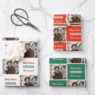 Custom Oma Foto Funny Picture Frohe Weihnachten Geschenkpapier Set