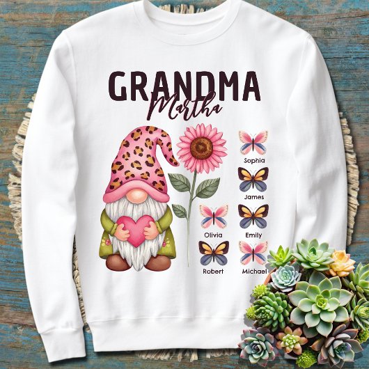 Custom Oma Sweatshirt mit Grandkids Names