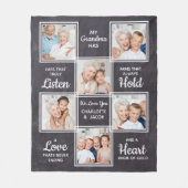 Custom Oma Unique Foto Collage Fleecedecke (Vorderseite)