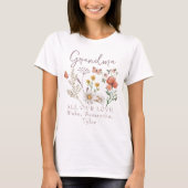 Custom Oma Wildblumen T-Shirt (Vorderseite)