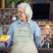 Custom Oma's Kitchen Cream & Pale Blue Streifen Schürze