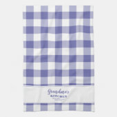 Custom Oma's Kitchen Periwinkle Blue Elegant Geschirrtuch (Vertikal)