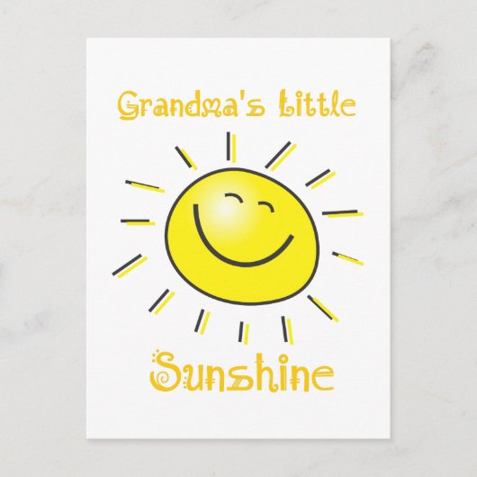 Custom Oma's Little Sunshine Spaß Sun Postkarte (Vorderseite)
