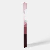 Custom Ombre Mauve Taupe Light Blush Pink Abstrakt iPhone Hülle (Linke Seite)