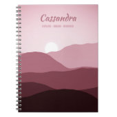 Custom Ombre Mauve Taupe Light Blush Pink Abstrakt Notizblock (Vorderseite)