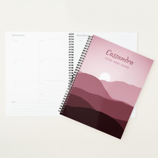 Custom Ombre Mauve Taupe Light Blush Pink Abstrakt Planer (Anzeige)