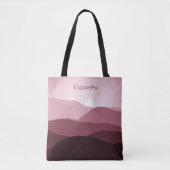 Custom Ombre Mauve Taupe Light Blush Pink Abstrakt Tasche (Vorderseite)