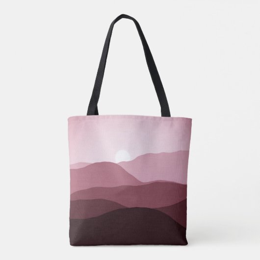 Custom Ombre Mauve Taupe Light Blush Pink Abstrakt Tasche (Rückseite)