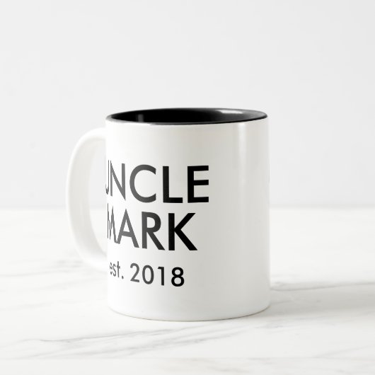 Custom Oncle Tasse Neue Baby Schwangerschaft Ankün (Vorderseite Links)