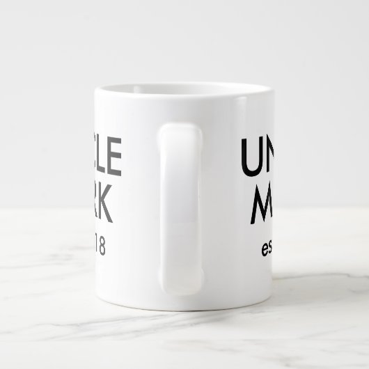 Custom Oncle Tasse Neue Baby Schwangerschaft Ankün (Rückseite)