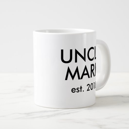 Custom Oncle Tasse Neue Baby Schwangerschaft Ankün (Vorderseite Rechts)