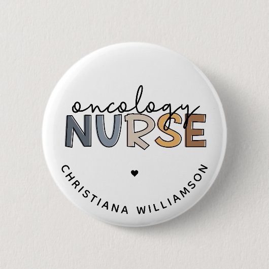 Custom Oncology Nurse Oncology RN Geschenke Button (Vorderseite)