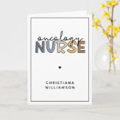 Custom Oncology Nurse Oncology RN Geschenke Karte (Gelbe Blume)