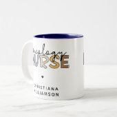 Custom Oncology Nurse Oncology RN Geschenke Zweifarbige Tasse (Vorderseite Links)