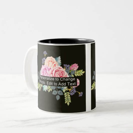 Custom One Foto Artwork Slogan 11 oz Zweifarbige Tasse (Vorderseite Links)