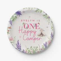 Custom One Happy Camper Baby Girls zum ersten Gebu