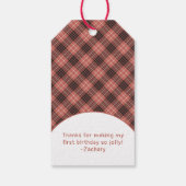 Custom One Jolly Goose December First Birthday Geschenkanhänger (Rückseite)