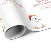 Custom One Jolly Goose December First Birthday Geschenkpapier (Rolleneckpunkt)