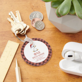 Custom One Jolly Goose December First Birthday Schlüsselanhänger