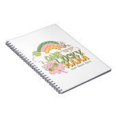 Custom One Lucky Mama Cute Retro Groovy Notizblock (Rechte Seite)