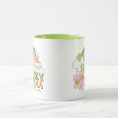 Custom One Lucky Mama Retro Groovy Rainbow Tasse (Zentrum)