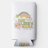 Custom One Lucky Mama Retro Groovy  Selters Dosenkühler (Rückseite)