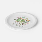 Custom One Lucky Teacher School Party Pappteller (Schrägansicht)