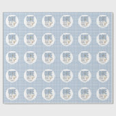 Custom One Silly Goose 1st Birthday Plaid Pattern Geschenkpapier (Flach)