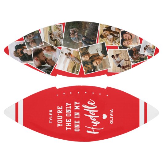 Custom “Only One in My Huddle” 12 Photo Football (Paneele)