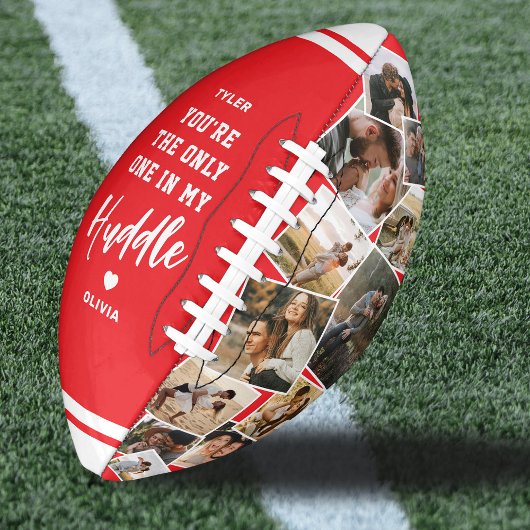 Custom “Only One in My Huddle” 12 Photo Football