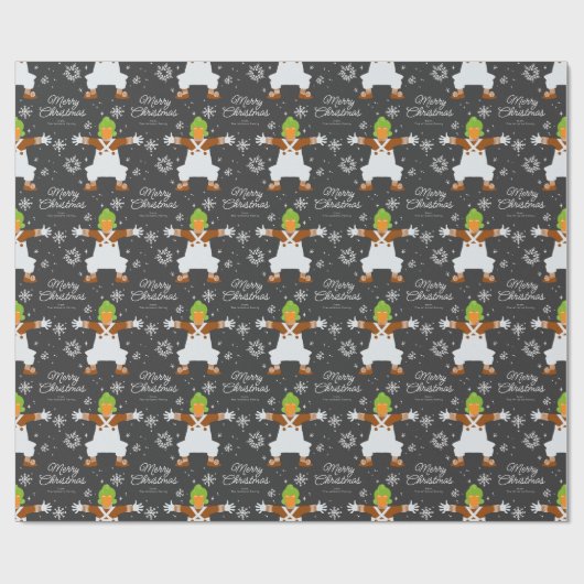 Custom Oompa Loompa Weihnachtsschneeflocke Grafik Geschenkpapier (Flach)