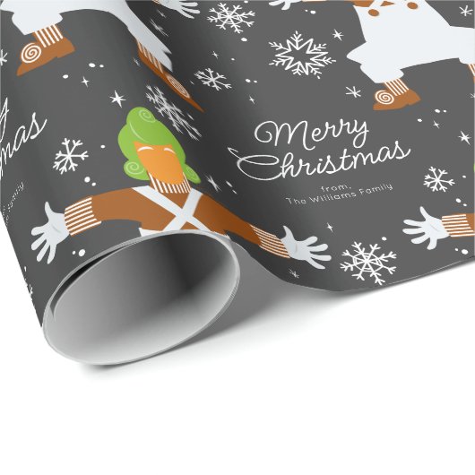Custom Oompa Loompa Weihnachtsschneeflocke Grafik Geschenkpapier (Rolleneckpunkt)