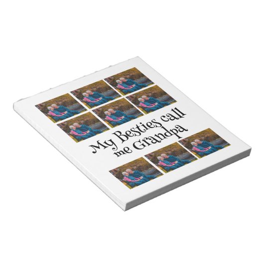 Custom Opa 9 FotoCollage Notizblock (angewinkelt)