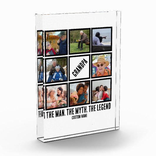 Custom Opa der Mann Mythos Legende 8 Foto Collage (Links)