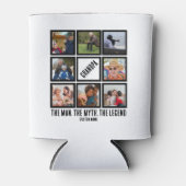 Custom Opa der Mann Mythos Legende 8 Foto Collage Dosenkühler (Vorderseite)