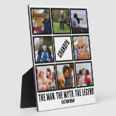 Custom Opa der Mann Mythos Legende 8 Foto Collage Fotoplatte (Seite)