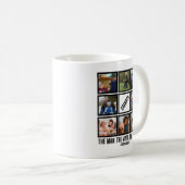 Custom Opa der Mann Mythos Legende 8 Foto Collage Kaffeetasse (VorderseiteRechts)