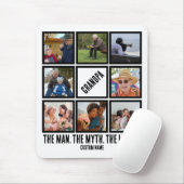 Custom Opa der Mann Mythos Legende 8 Foto Collage Mousepad (Mit Mouse)