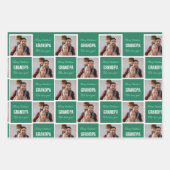 Custom Opa Foto Funny Picture Frohe Weihnachten Geschenkpapier Set (Vorderseite 3)