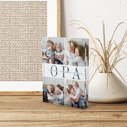 Custom Opa Grandchildren Fotoblock