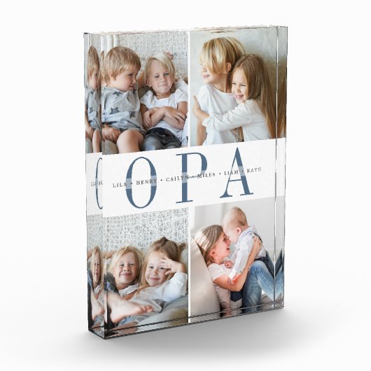 Custom Opa Grandchildren Fotoblock (Links)