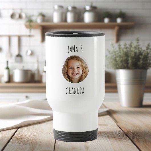 "Custom Opa | Personalisiertes Foto Travel Mug" Reisebecher