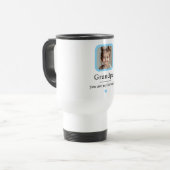 Custom Opa Travel Mug mit 1 Großkind Foto | Reisebecher (Vorderseite Links)