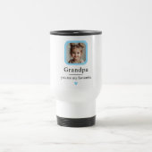 Custom Opa Travel Mug mit 1 Großkind Foto | Reisebecher (Mittel)