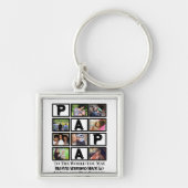 Custom Opa Vathers Day Papa 9 FotoCollage Schlüsselanhänger (Vorne)