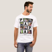 Custom Opa Vathers Day Papa 9 FotoCollage T-Shirt (Vorne ganz)