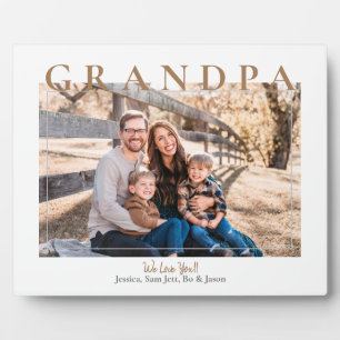 Custom Opa Wir Liebe Sie Foto-Namen Fotoplatte