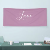 Custom Opera Mauve Solid Color Minimalistische Hoc Banner (Messe)